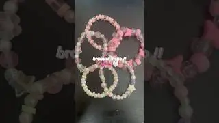 pink bracelet inspo 🎀 !! #cute #bracelet #cutecore #jewelry #pink #vlog