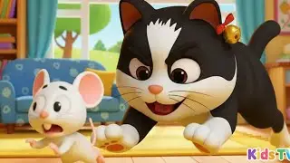 Cat Goes Meow Meow 🐱🎤 | Fun Disco Song for Kids | Cute Cat Cartoon Music Video