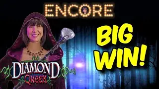 BIG WIN! DIAMOND QUEEN SLOT MACHINE WITH REX