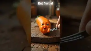 Fruit with face. He Actually Ate It! 😲🍇 #Shorts #FruitWithFace