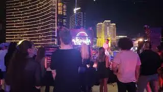 The Ashab Show on top Resorts World Las Vegas - PEPAS with EGM twist electric guitar music #edm