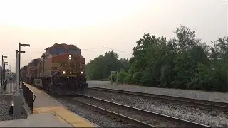 A BNSF Manifest passes thru La Plata, MO on July 16. 2023 with 11 locomotives