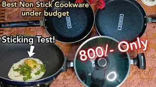 💯% honest review ||Non Stick Set Unboxing and Review| how to wash non stick pan|Live Sticking Test|