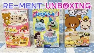 RE-MENT UNBOXING: Happy Food Market, Pixar Cakes, and Rilakkuma Cakes