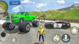 Spider Rope Hero Vegas Crime City - Monster Truck and car in open world - Android Gameplay