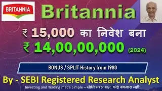 ₹ 15000 to 14 Crores - Britannia Bonus & Split #britannia #trading #stockmarket #nse #bse #analysis