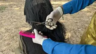 🔥Realistic ASMR | Incredible Haircut Transformation INSANE Homeless 55-Year-Old Thirsty & Hungry Man