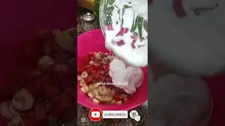 cream fruit chaat,creamy fruit chaat recipe,cream chaat recipe,how make cream by home grown Flavor