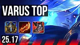 VARUS vs WARWICK (TOP) | 10 solo kills, 12/2/6, 47k DMG, Legendary | KR Diamond | 25.17