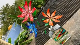 Bottle Craft | Beautiful Bottle Flower 🌸 | Black pulse |