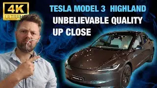 Tesla Model 3 Highland Up Close in 4k. Quality Control Check.