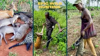 Hunting in Nigeria 🇳🇬. Wild Meat Hunt in Olojo Village's Untamed Wilderness!
