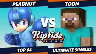 Riptide 2025 - Peabnut (Mega Man) Vs. Toon (Steve) Smash Ultimate - SSBU
