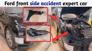 Ford car 2025 front side accident big damage one fender change 