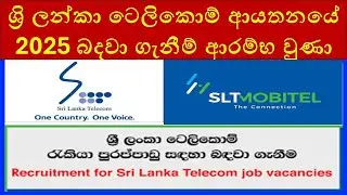ශ්&zwj;රි ලන්කා ටෙලිකොම් ආයතනයේ 2025 බදවා ගැනීම් ආරම්භ වුණා  Latest Sri Lanka Telecom & SLT Mobitel Jobs