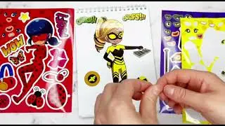 |Sticker Book ASMR | 🐞 Ladybug vs Hawk Moth | Chloe Stickers | Oddly Satisfying Sounds