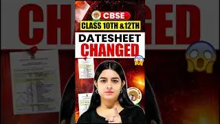 CBSE ne Datesheet badal di😱| Class 10th and 12th | Big Update 🔥  #class12 #cbse #class10 #update