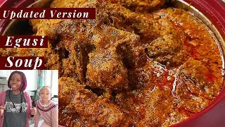 UPDATED VERSION.....😋HOW TO MAKE EGUSI SOUP  WITH TOMATO PASTE 🥘 I  PARTY STYLE RECIPE