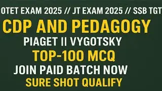 PIAGET AND VYGOTSKY TOP 100 MCQ OTET JT CTET EXAM 2025