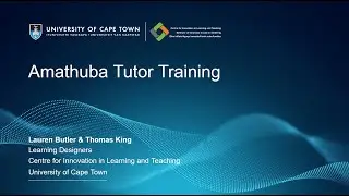Amathuba for Tutors 1: Orientation to Amathuba and understanding the tutor role in Amathuba