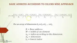 base Address of an element in an array