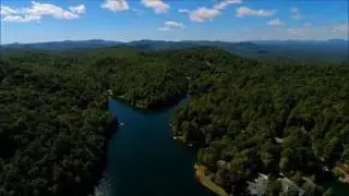 Connestee Falls Lake North Carolina drone footage