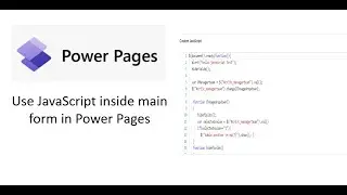 Use JavaScript inside main form in Power Pages / Power Portals