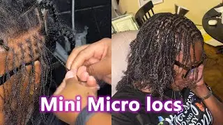 Micro Loc Extensions Tutorial with Afro Kinky Bulk Hair ft. EXYHAIR