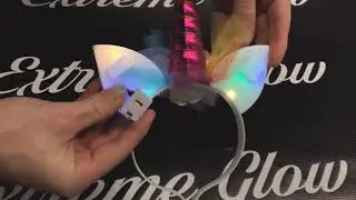 Flashing unicorn headband
