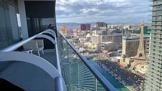 Cosmopolitan Wraparound Terrace Suite (NOT Fountain View, but Partial), LV, July 2025, 1610 sq. ft.