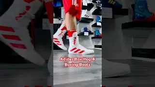 Adidas Box Hog 4 Boxing Boots look so good in white/red! Real old school Muhammad Ali vibes 😍