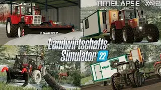 Vom SCHNEE überrascht - WINTERDIENST! 💪❄️🚜💨 HOLZRÜCKEPLATZ einrichten? 🤔🌳 | [LS22] - Timelapse #12