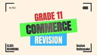 Revision | Grade 11 | Commerce | ලාභ අරමුණු කර නොගත් සංවිධාන