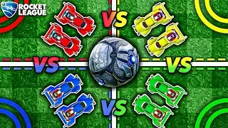 The FIRST EVER Rocket League 2v2v2v2... it was complete chaos