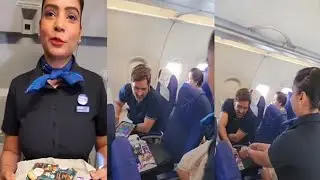 Ms dhoni heart touching gesture for Air hostess while giving him chocolate in Indigo economy class