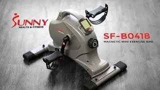 Sunny Health & Fitness SF-B0418 Magnetic Mini Exercise Bike