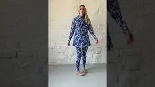 Умный купальник буркини Гранаты Blue RoDaSoleil