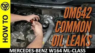 Как устранить утечки масла OM642 &mdash; Mercedes ML W164 Turbo Inlet Seal (простой ремонт своими руками) &mdash; ML300 ML320 ML350