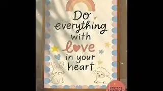 Christian Kids Wall Art,  Love Pastel Nursery Print for Toddler, Preschool & Tween Room Decor