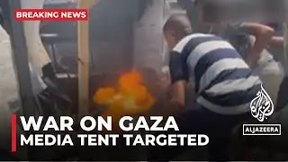 Israeli attack targets media tent: At least one killed outside Al-Aqsa Hospital