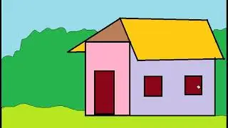 How To Draw a House 🏡 In MS Paint 🎨