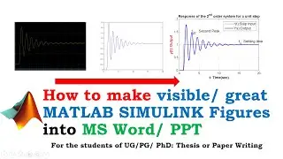 How to make visible or great MATLAB SIMULINK Figures into MS Word or PPT