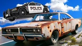Police Chase with OLD RUSTY CARS was a BAD IDEA in BeamNG Drive Mods!