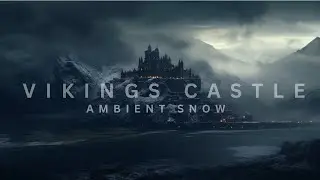 Vikings castle during snow blizzard | Winter cozy ambient sounds #cozyvibes #wintervibes #snow