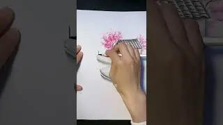 How To Draw A Home At Side River Bank |How to draw river side houses in landscape art #art #learn