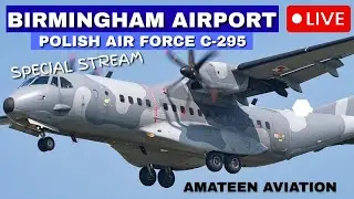 Birmingham Airport : Live Action : Monday 26th Jan 2026 : Polish AF C-295 Expected Departure 17:30