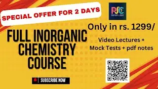 2 Days Special Offer on Full Inorganic Chemistry Course #CSIRNET #Gate