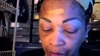 AJ CRIMSON FOUNDATION testing it out on my face