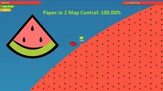 Paper.io 7 Map Control: 100.00% [Watermelon]
