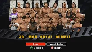 WWE SMACKDOWN! VS. RAW 2008 - 30-MAN ROYAL RUMBLE MATCH | GAMEPLAY